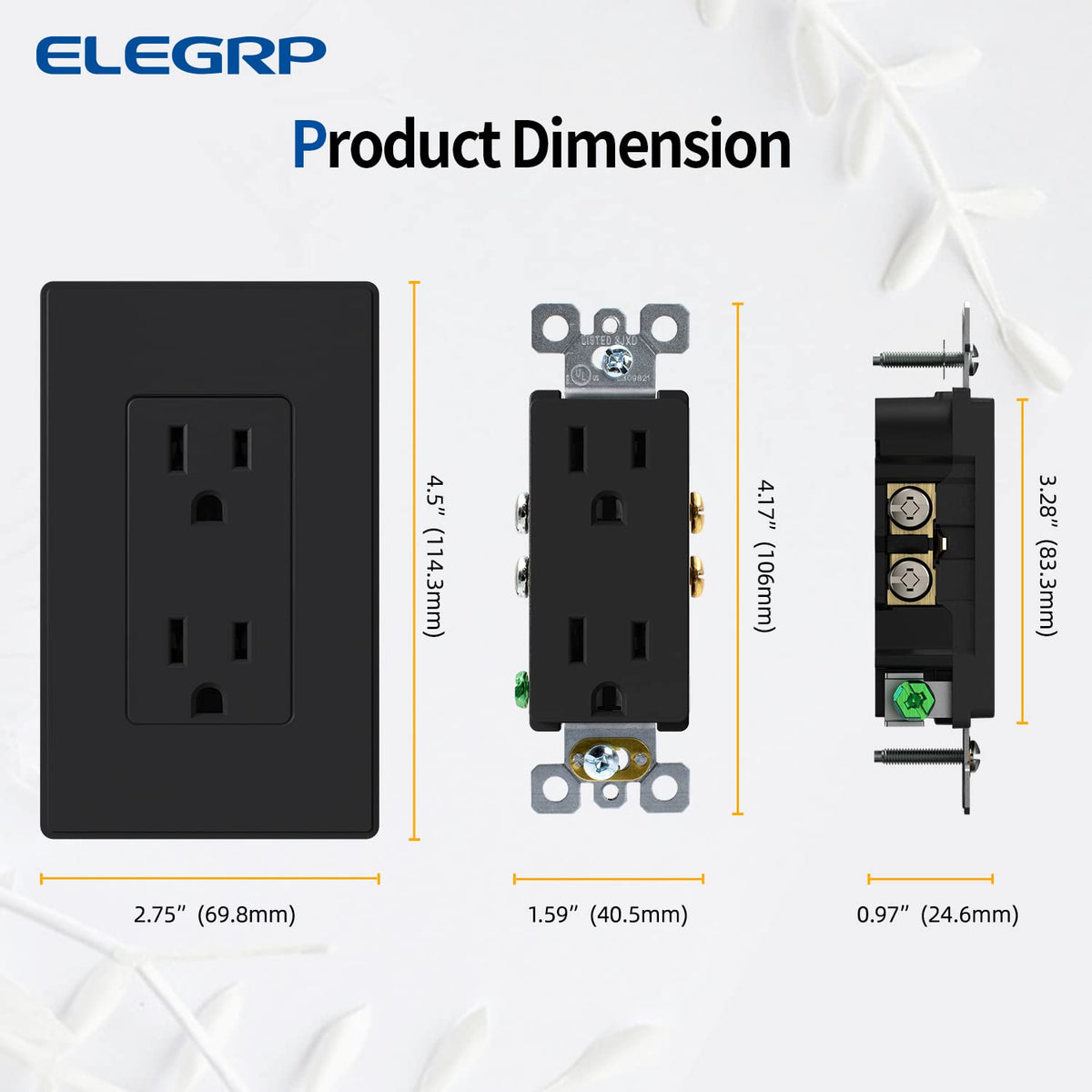 ELEGRP durable thermoplastic body resists impact and scratches.
