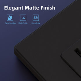 ELEGRP matte black outlet side wiring enables quick, secure installation.