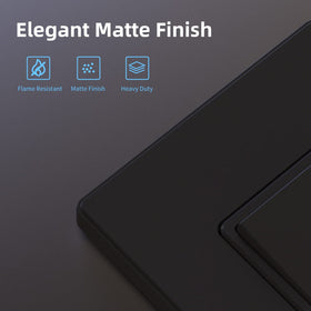 ELEGRP matte black paddle rocker switch side view showcasing slim profile and simple installation