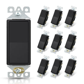 ELEGRP matte black switch front view, modern design for stylish home upgrades.