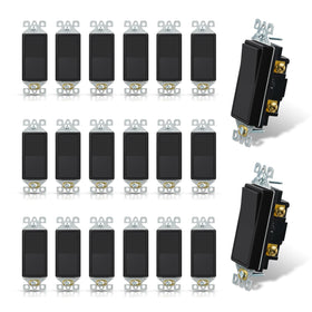 ELEGRP matte black single pole switch closeup, durable and stylish.