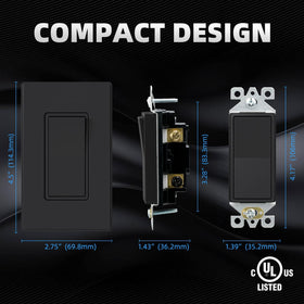 ELEGRP UL-listed switch for safe, standards-compliant upgrades.