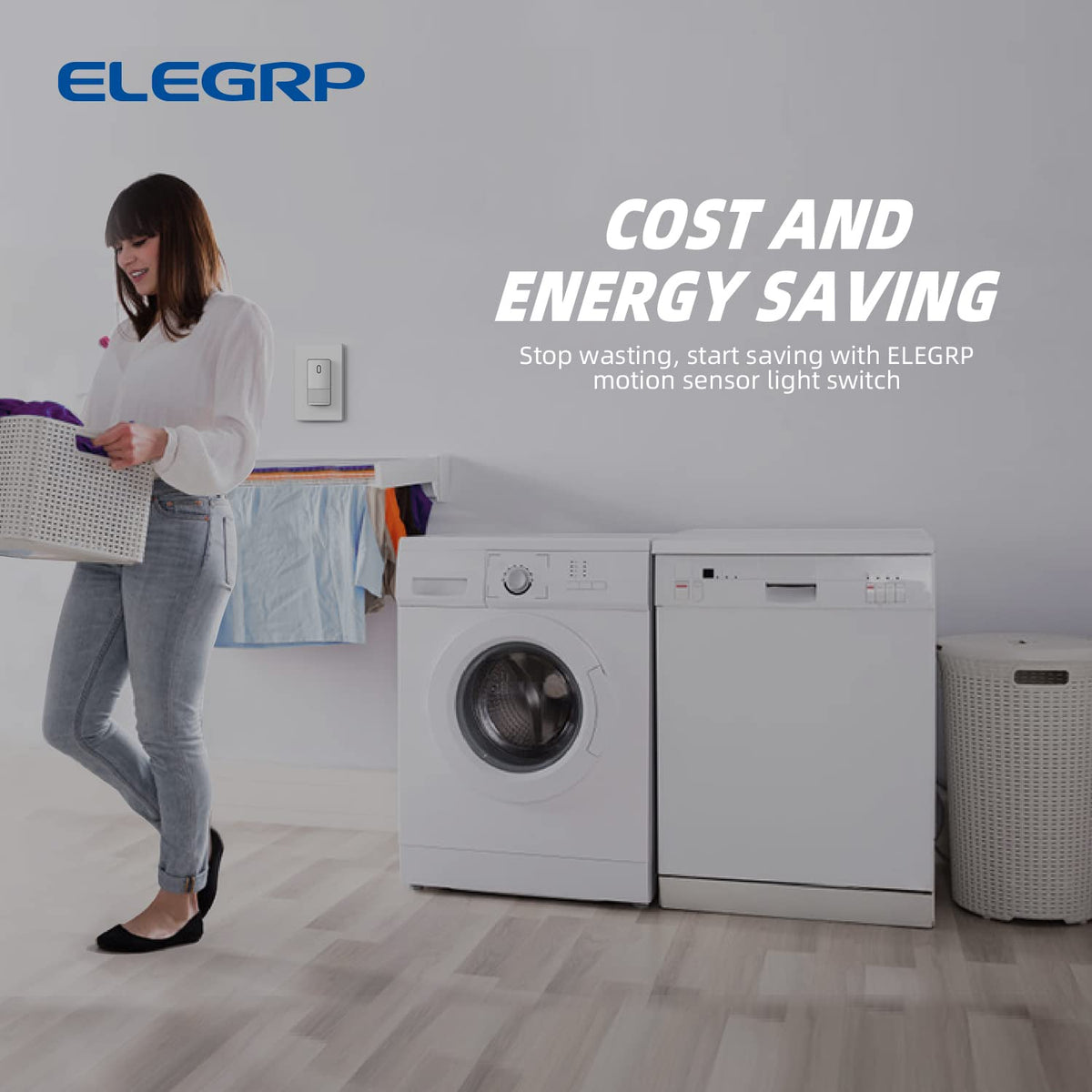ELEGRP matte white frameless design complements modern interiors.