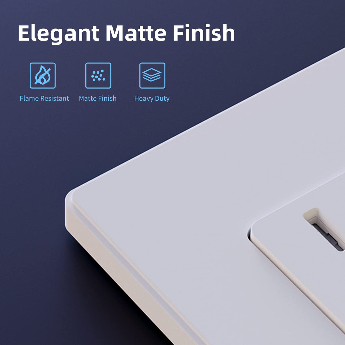 ELEGRP matte white outlet side wiring option for quick connections.