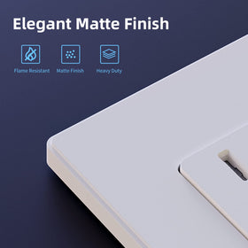 ELEGRP matte white outlet side wiring option for quick connections.
