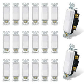 ELEGRP matte white single-pole switch front view for modern rooms.