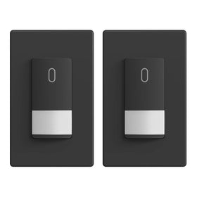 ELEGRP occupancy switch front view in matte black for instant, hands-free lighting.