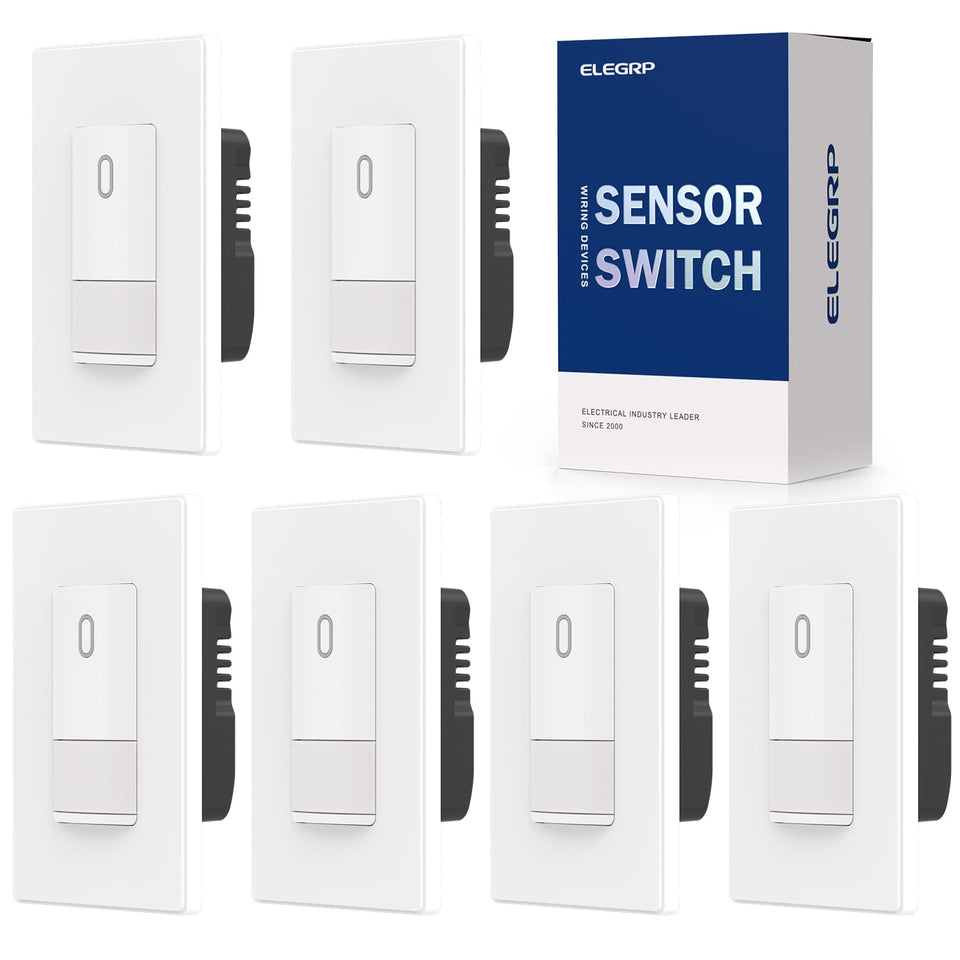 ELEGRP occupancy switch front view with matte white finish for easy upgrade