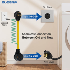 ELEGRP old-to-new dryer adapter demonstrates versatile compatibility.
