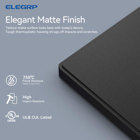 ELEGRP screwless faceplate with invisible screws for a clean look.