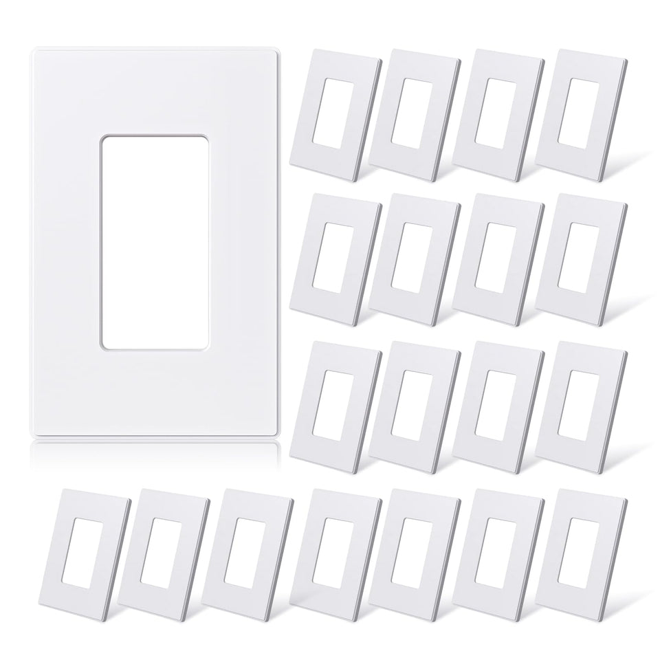 ELEGRP screwless wall plate mid-size for a clean, modern outlet look.