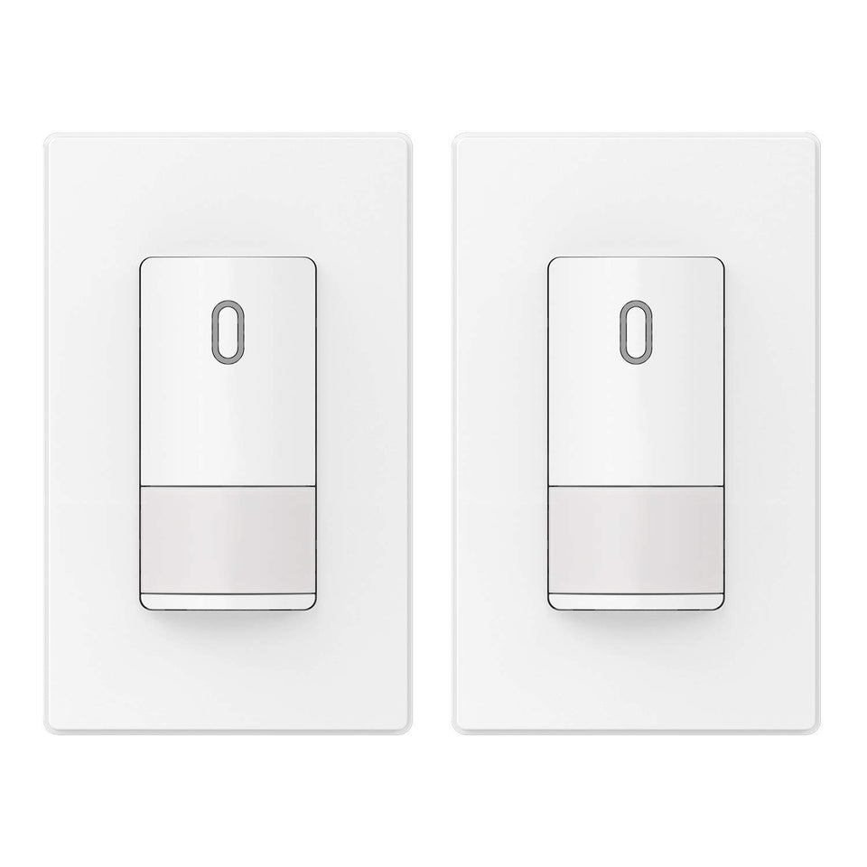 ELEGRP single-pole motion sensor switch plate for easy wall-mounted control.