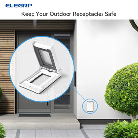 ELEGRP UL-listed safety certification for outdoor outlet protection.