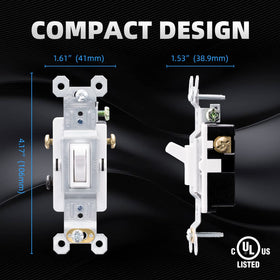 ELEGRP UL-listed switch suitable for residential and commercial spaces.