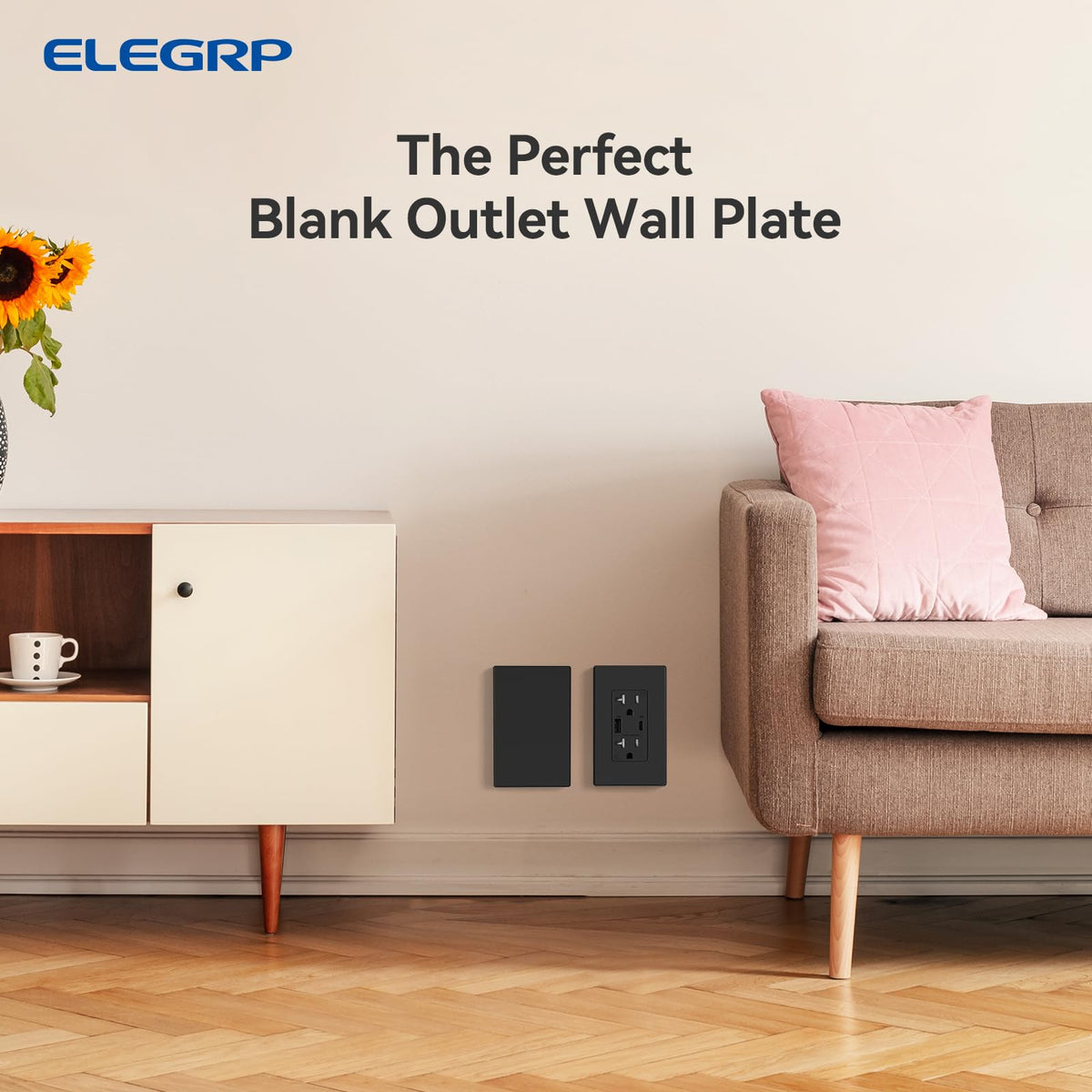 ELEGRP UL-listed wall plate ensures safe residential use.