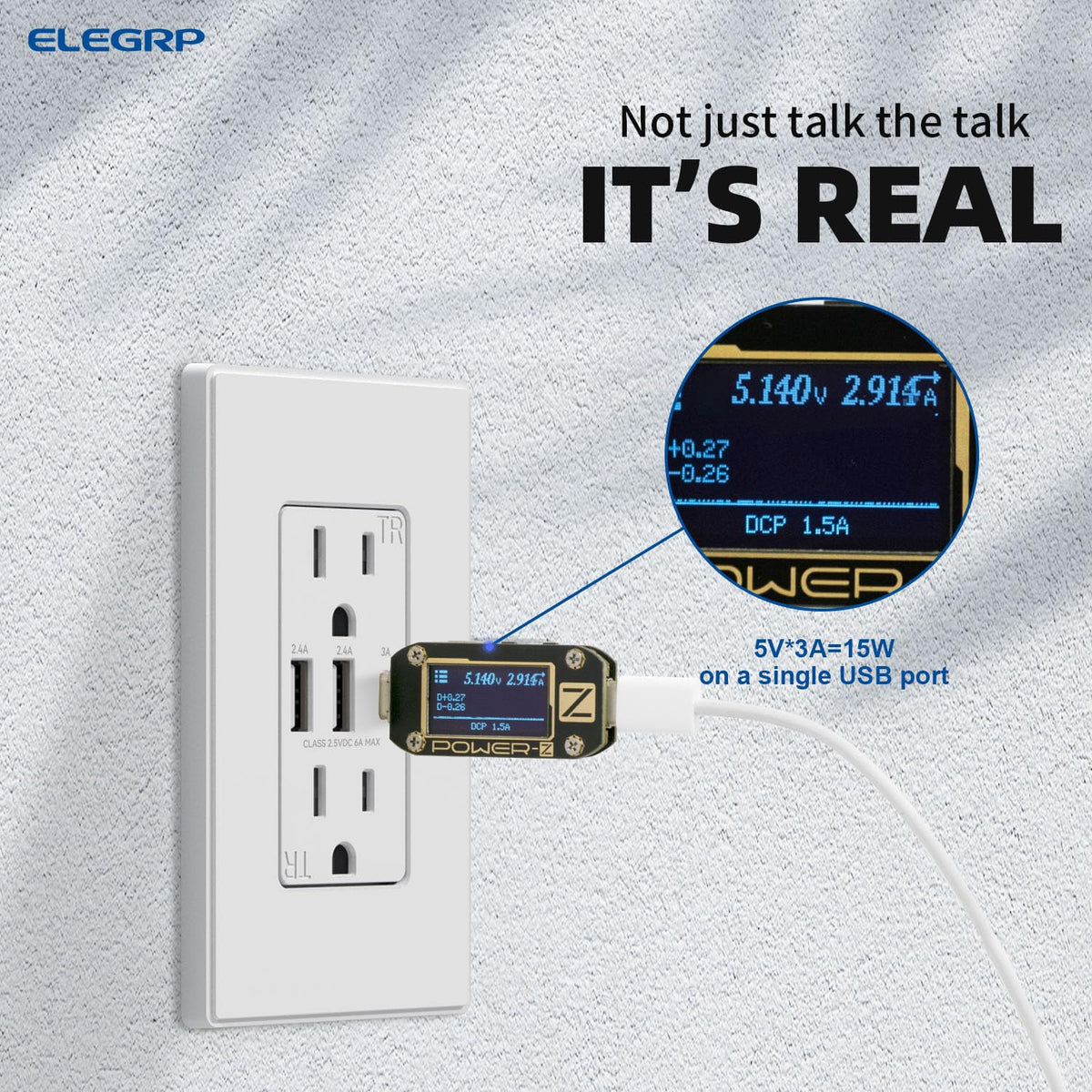 ELEGRP USB-A port insertion-8000 test shows durable everyday use