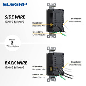 ELEGRP USB Charger Wall Outlet Type A and Type C ports deliver balanced charging.