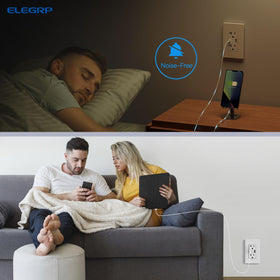 ELEGRP USB Charger Wall Outlet universal compatibility for phones, tablets, and more.