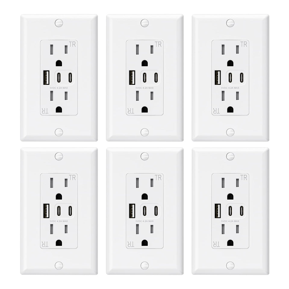 ELEGRP USB outlet with three ports demonstrates efficient home charging.
