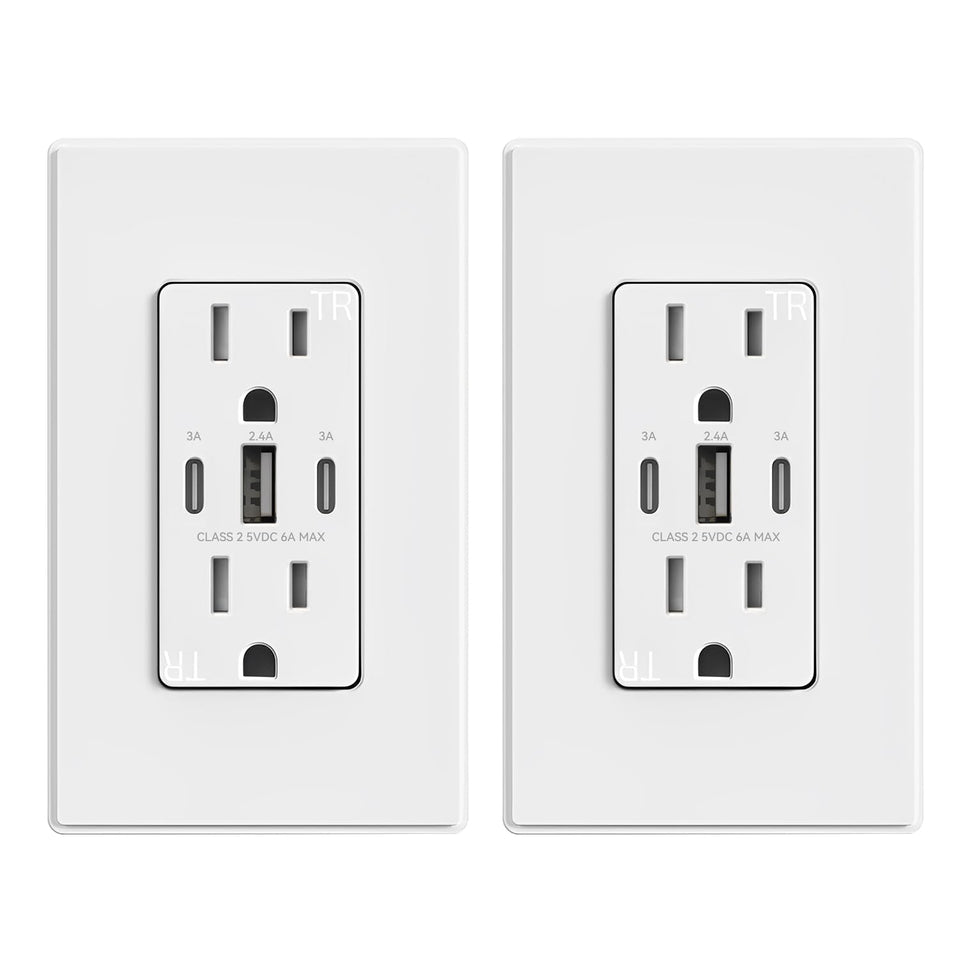ELEGRP USB Outlets front view with three ports for versatile charging.