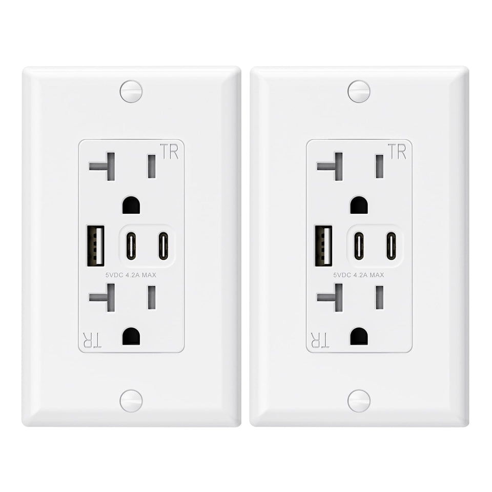 ELEGRP USB outlets front view with three ports for organized home charging