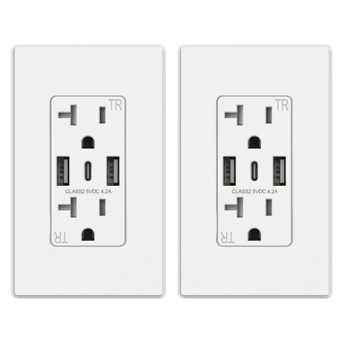 ELEGRP USB wall outlets with 3 ports for flexible device charging.