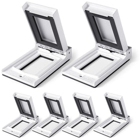 ELEGRP vertical outdoor cover for decorative receptacle shields weather exposure.