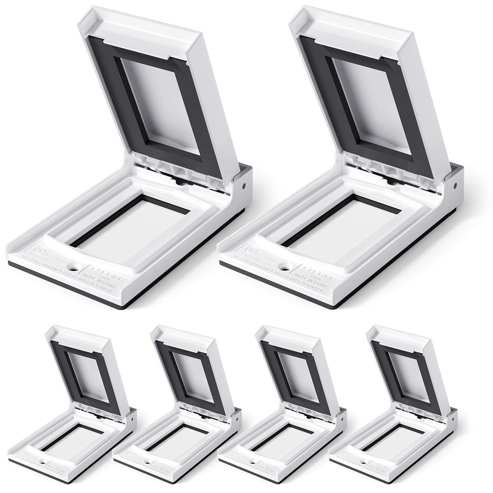 ELEGRP vertical outdoor cover for decorative receptacle shields weather exposure.