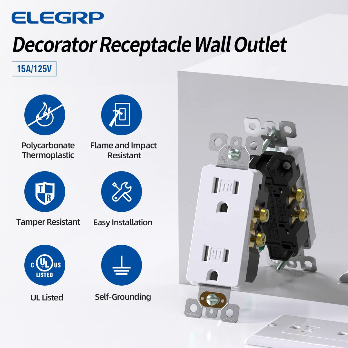 ELEGRP white outlet 20-pack ideal for multi-room projects