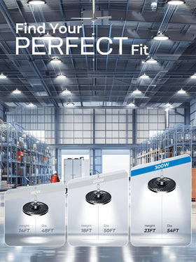 ELEKICO 300W UFO High Bay Light warehouse-ready illumination for industrial spaces.