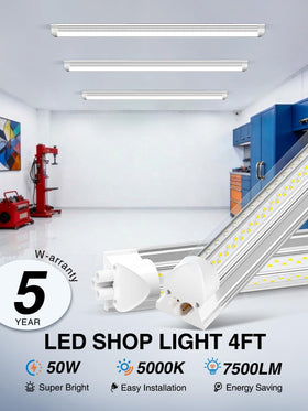 ELEKICO 4ft LED shop light with easy connectors for setup.