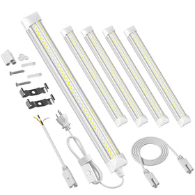 ELEKICO 4-pack LED shop lights arranged for bright workshop illumination