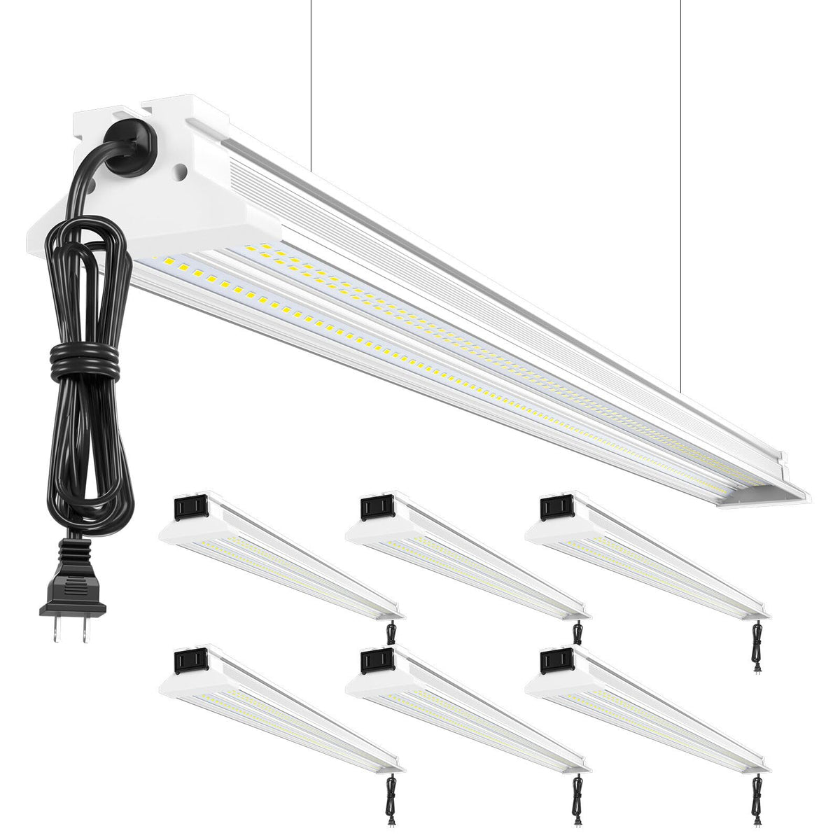 ELEKICO 6-pack 60W LED shop lights provide bright workshop illumination