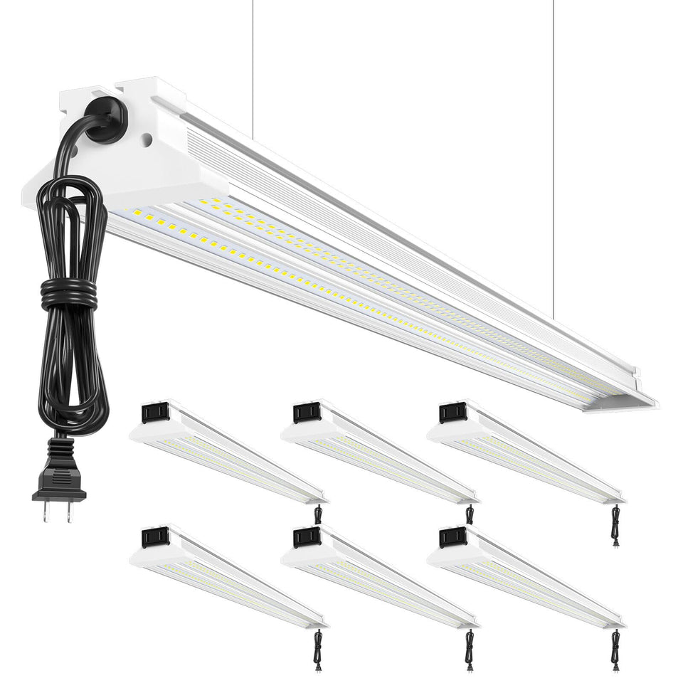 ELEKICO 6-pack 60W LED shop lights provide bright workshop illumination