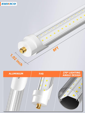 ELEKICO 8ft shop light ideal for garage, warehouse, or workshop.