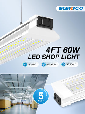 ELEKICO 9000lm 5000K LED shop light delivers daylight clarity for tasks