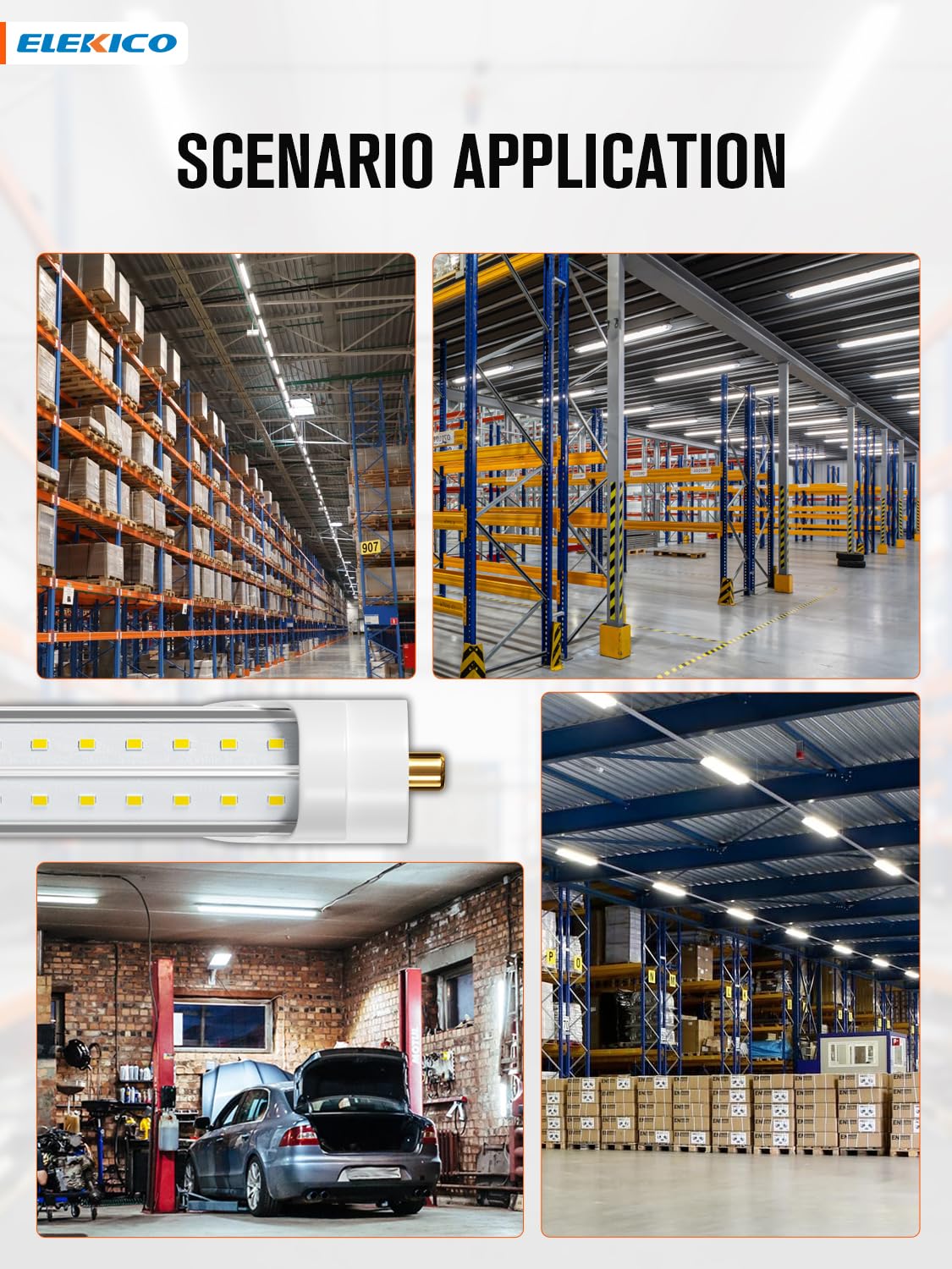 ELEKICO CRI 85+ LED tube supports accurate color in workspaces.