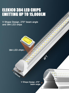 ELEKICO extendable 4ft LED shop light for flexible room coverage