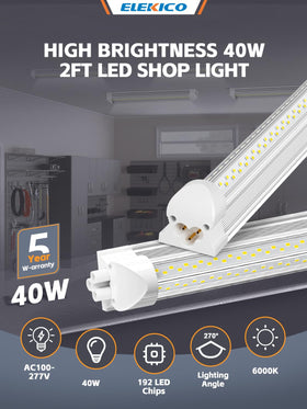 ELEKICO linkable 2ft LED series enhances continuous lighting across a workbench