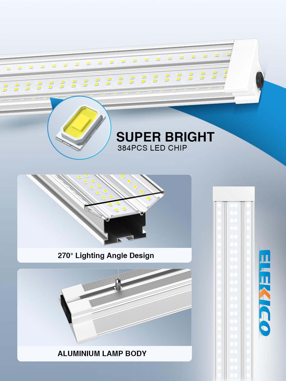 ELEKICO Linkable 4-units setup enables scalable workshop lighting
