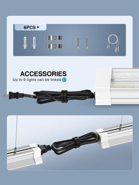 ELEKICO Plug-in LED shop light for quick installation in garage or basement