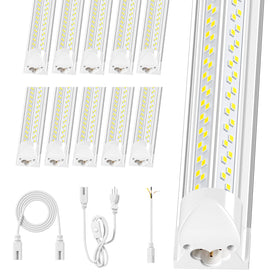 ELEKICO super bright 100W 8ft LED shop light for bright garage workspaces with 5000K daylight