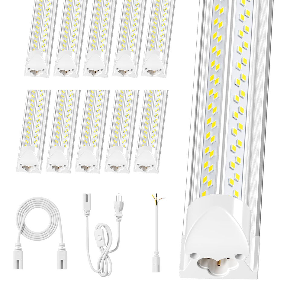 ELEKICO super bright 100W 8ft LED shop light for bright garage workspaces with 5000K daylight