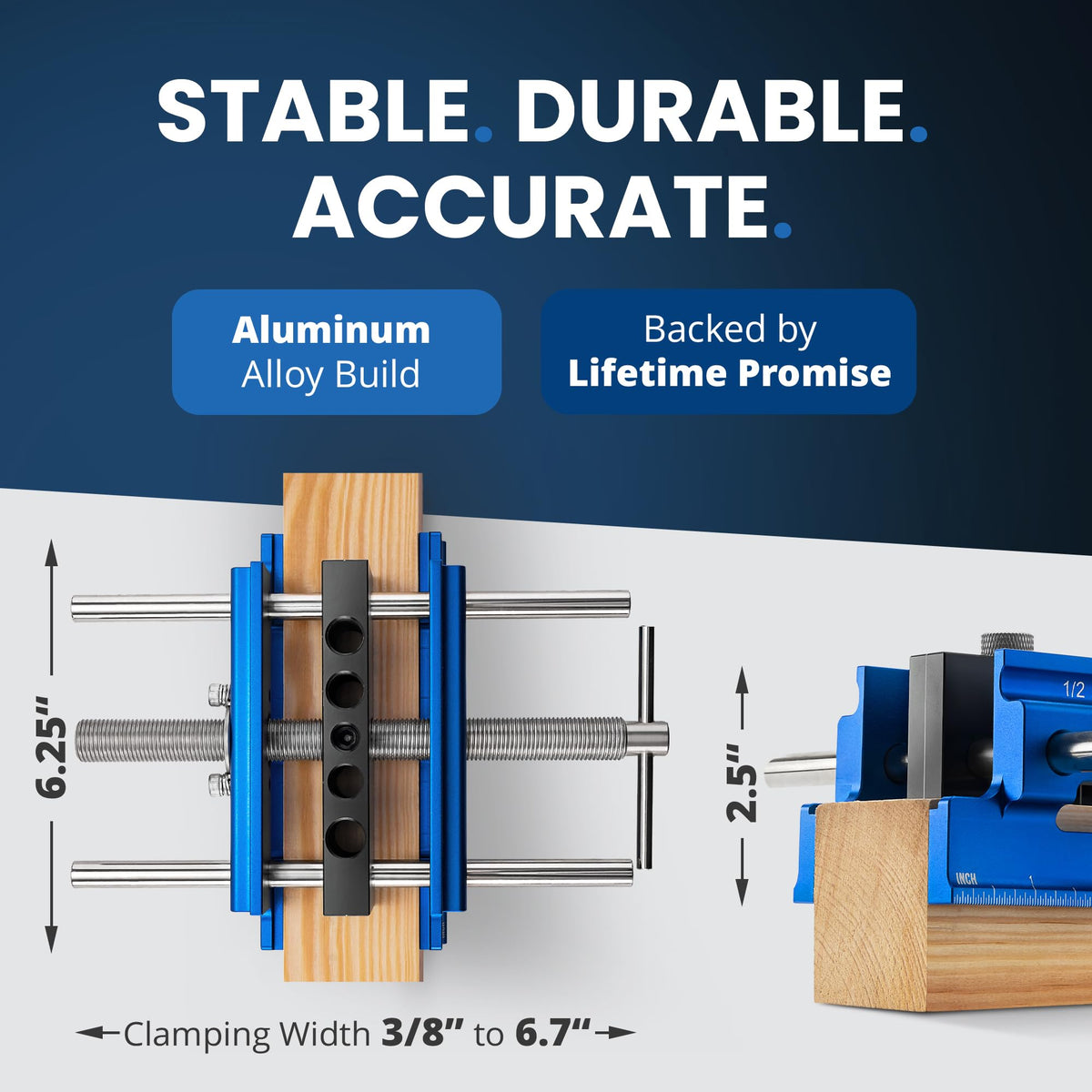 Eleon aluminium alloy construction provides durable, lightweight support.