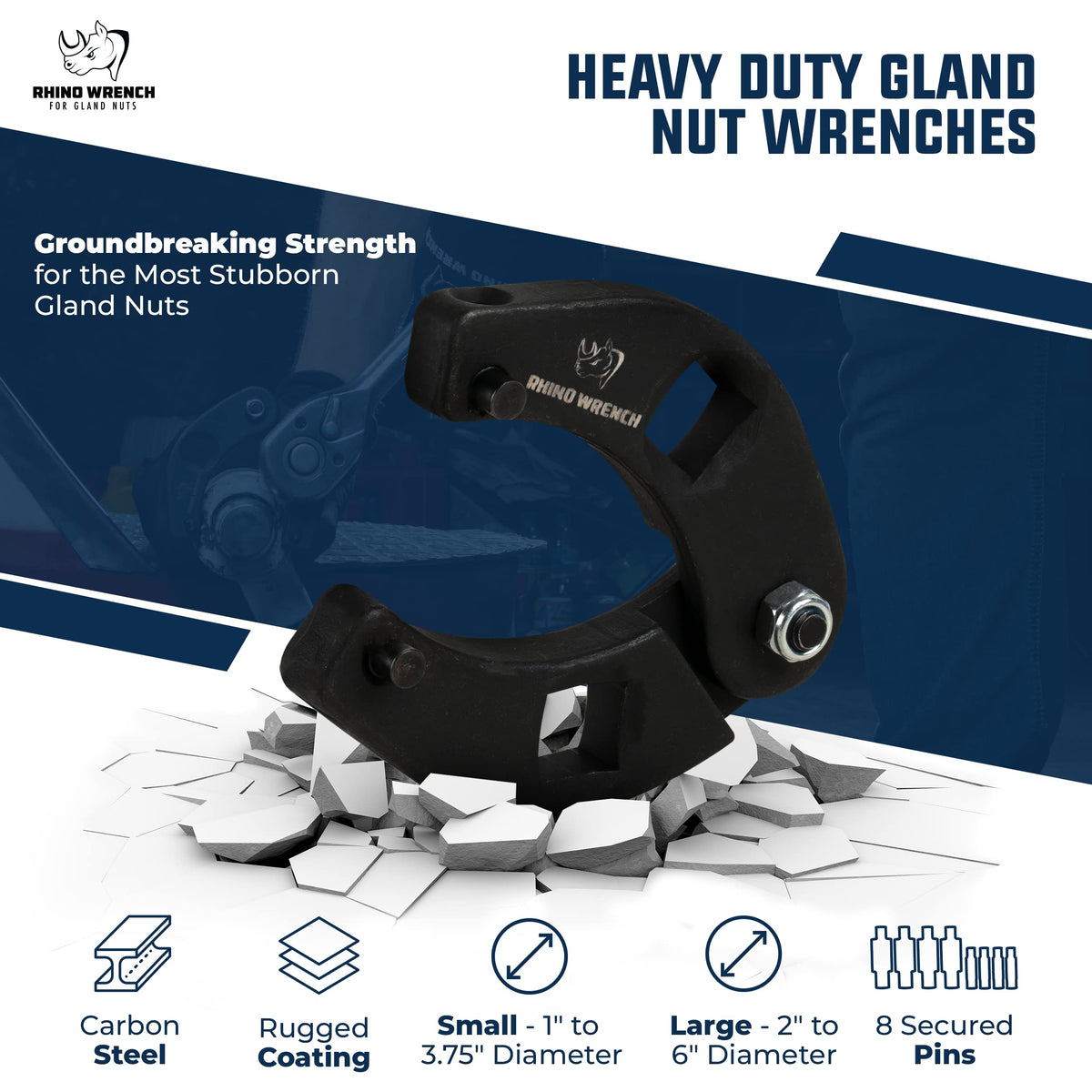 Eleon Rhino Gland Nut Wrench small adjustable range for tight spaces