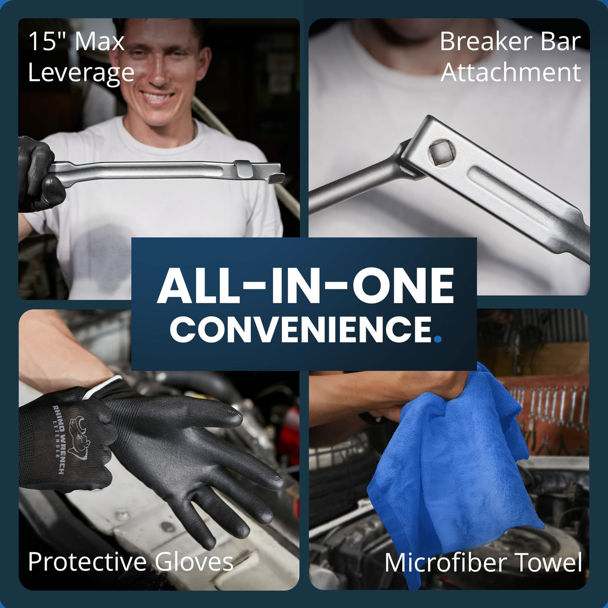 Eleon Rhino Extender fits various wrenches for versatile torque.
