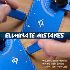 Edge ruler markings on Eleon tool enable quick, reliable measurements.
