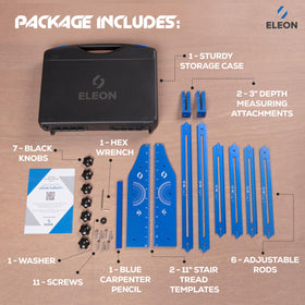 Eleon tool in action in a workshop, illustrating versatility for stair carpentry.