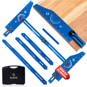 Eleon stair tread template tool showing full 63-inch reach for precise layouts.