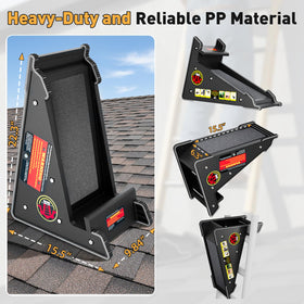 Elesude ribbed grips provide slip resistance on ladder corners.